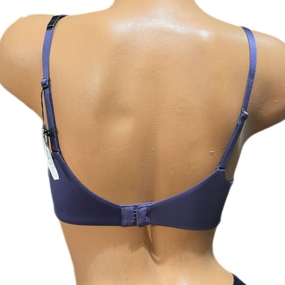 Victoria’s Secret Supersoft Satiny Fabulous unlined semi demi bra purple - Picture 5 of 6